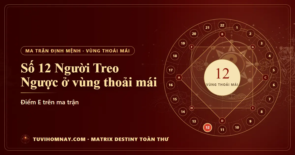 Số 12 (Người Treo Ngược) ở vùng thoải mái — Matrix Destiny toàn thư