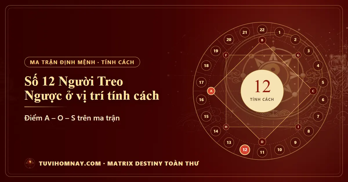 Số 12 (Người Treo Ngược) ở vị trí tính cách — Matrix Destiny toàn thư
