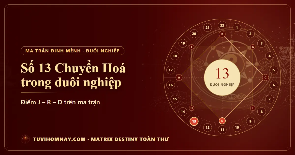 Số 13 (Chuyển Hoá) trong đuôi nghiệp — Matrix Destiny toàn thư