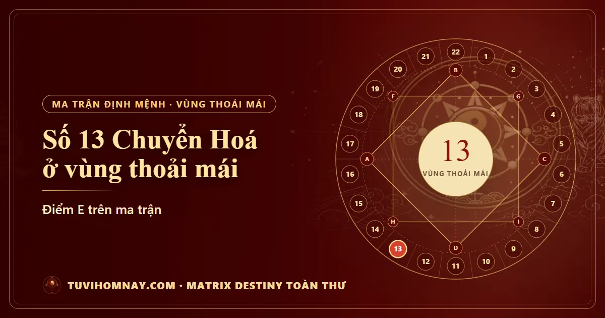 Số 13 (Chuyển Hoá) ở vùng thoải mái — Matrix Destiny toàn thư