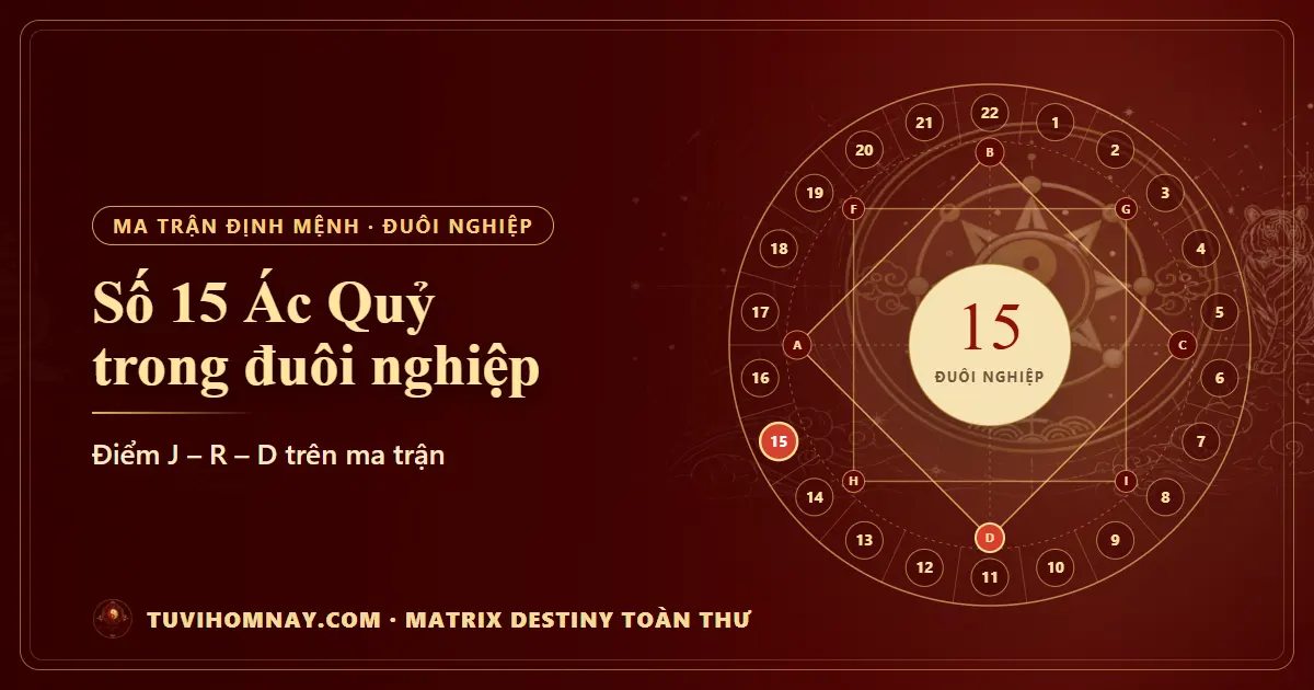 Số 15 (Ác Quỷ) trong đuôi nghiệp — Matrix Destiny toàn thư