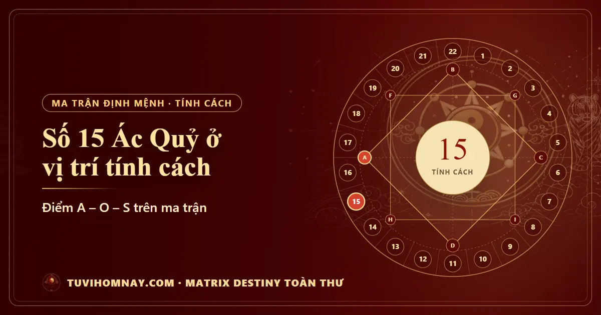 Số 15 (Ác Quỷ) ở vị trí tính cách — Matrix Destiny toàn thư