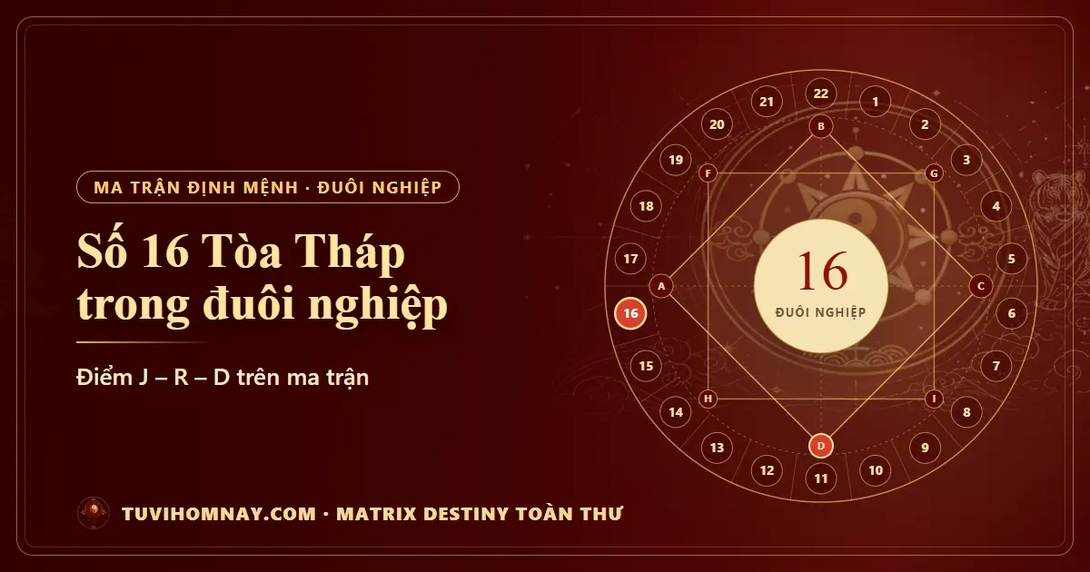 Số 16 (Tòa Tháp) trong đuôi nghiệp — Matrix Destiny toàn thư