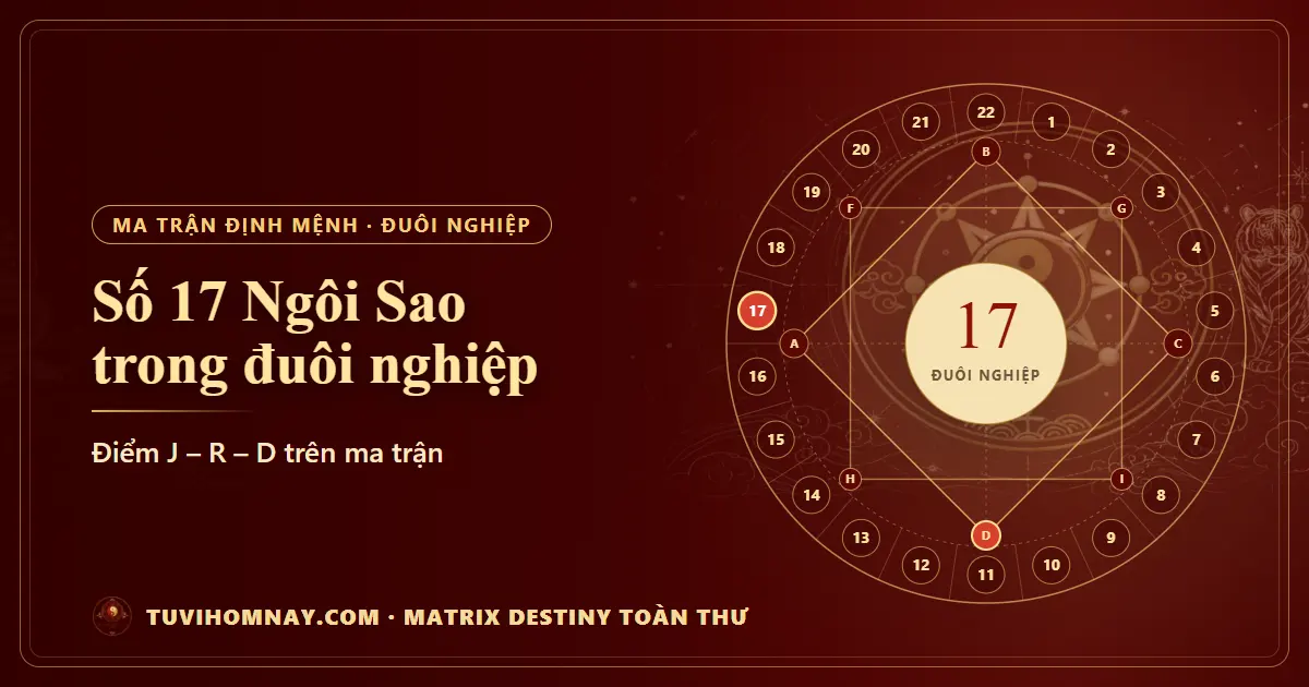 Số 17 (Ngôi Sao) trong đuôi nghiệp — Matrix Destiny toàn thư