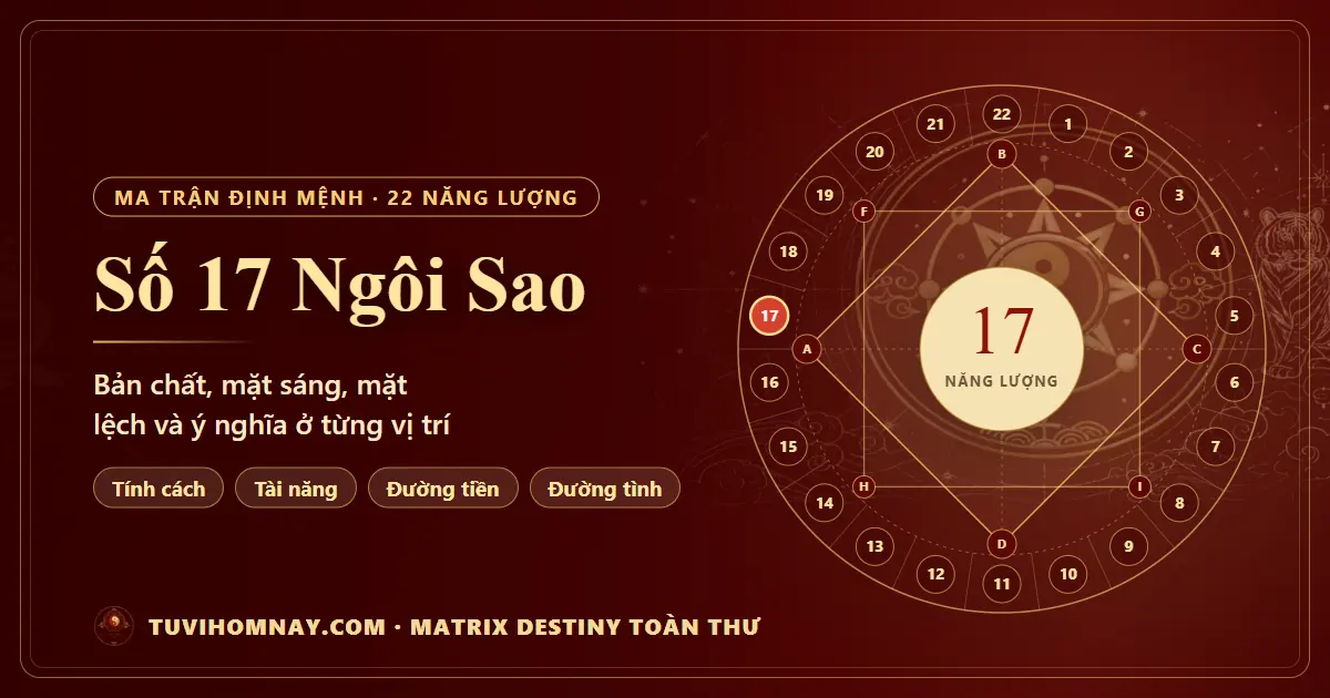 Số 17 Ngôi Sao trong Ma trận định mệnh — Matrix Destiny toàn thư