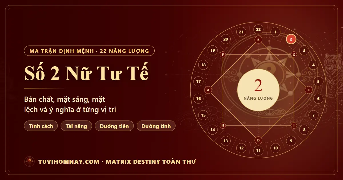 Số 2 Nữ Tư Tế trong Ma trận định mệnh — Matrix Destiny toàn thư