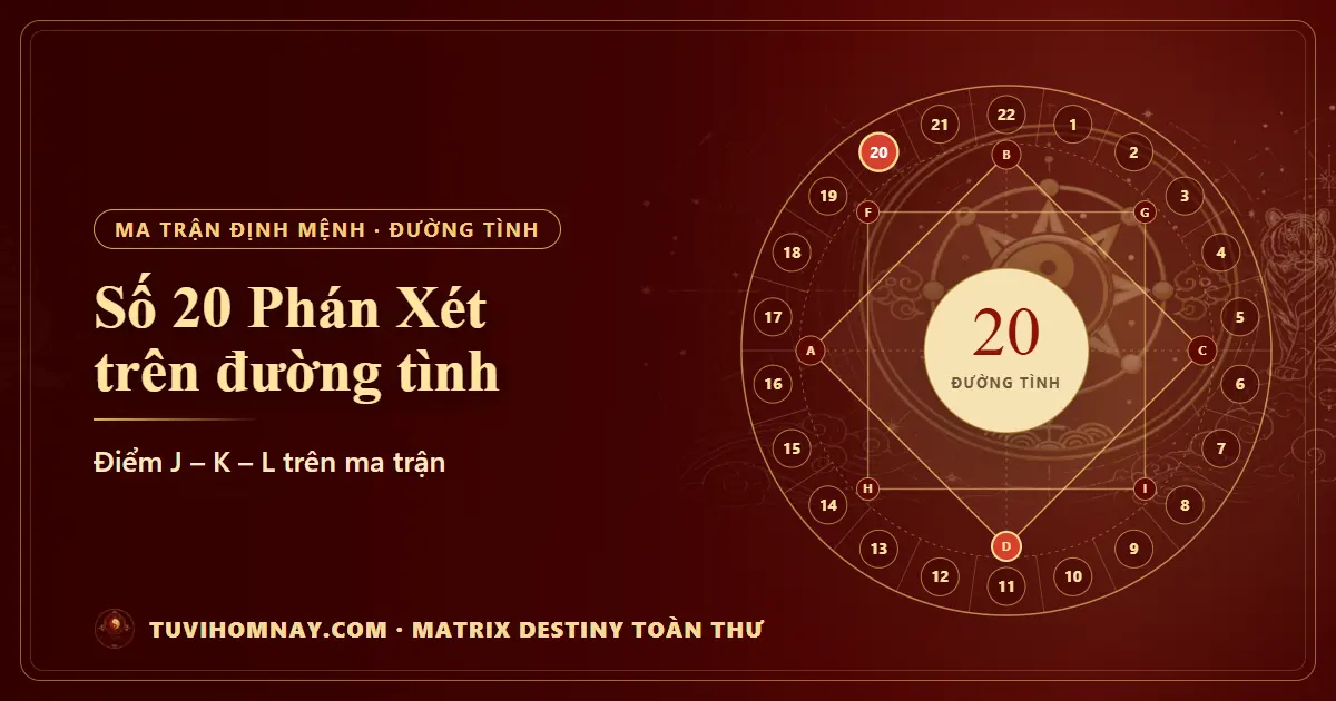 Số 20 (Phán Xét) trên đường tình — Matrix Destiny toàn thư