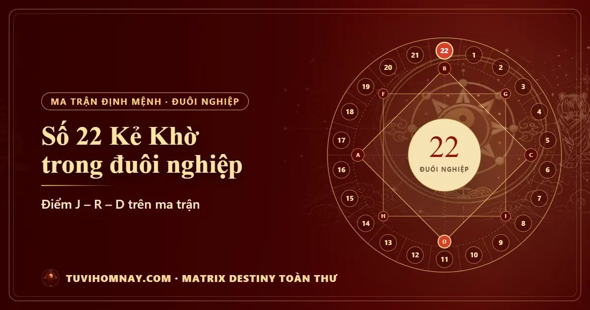 Số 22 (Kẻ Khờ) trong đuôi nghiệp — Matrix Destiny toàn thư