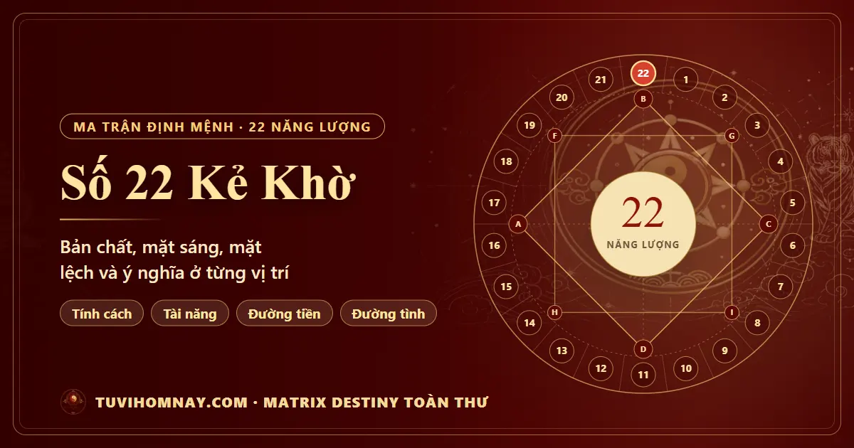 Số 22 Kẻ Khờ trong Ma trận định mệnh — Matrix Destiny toàn thư