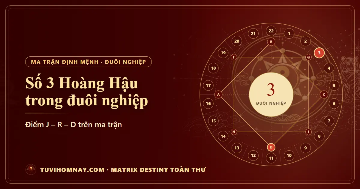 Số 3 (Hoàng Hậu) trong đuôi nghiệp — Matrix Destiny toàn thư