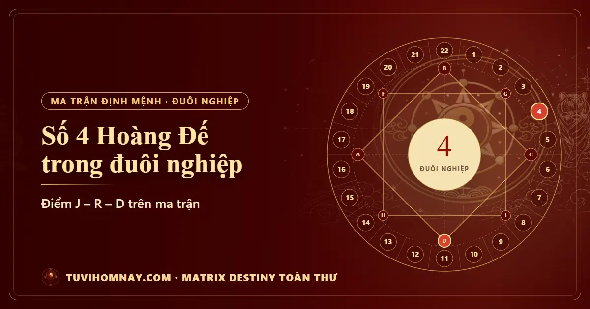 Số 4 (Hoàng Đế) trong đuôi nghiệp — Matrix Destiny toàn thư