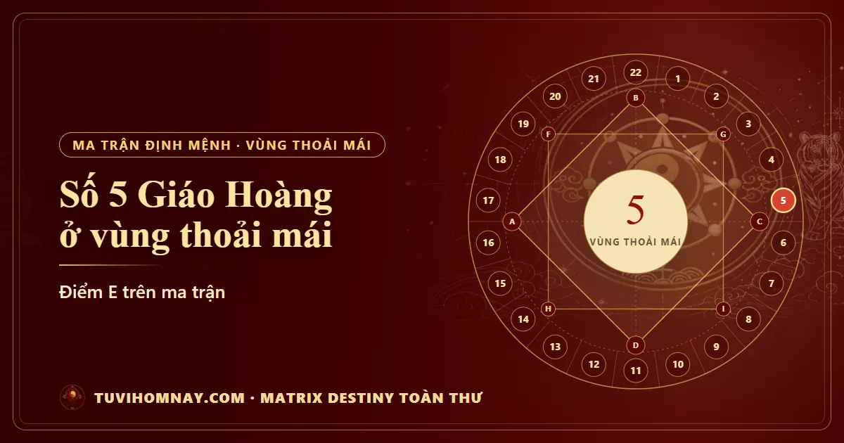 Số 5 (Giáo Hoàng) ở vùng thoải mái — Matrix Destiny toàn thư