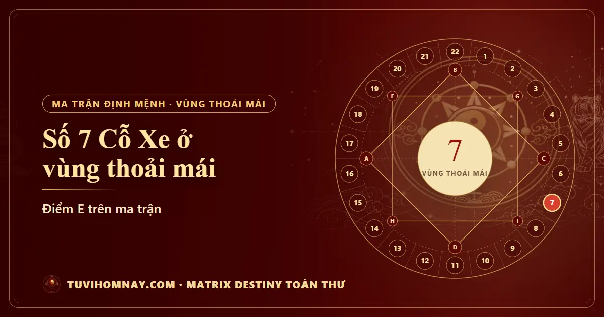 Số 7 (Cỗ Xe) ở vùng thoải mái — Matrix Destiny toàn thư