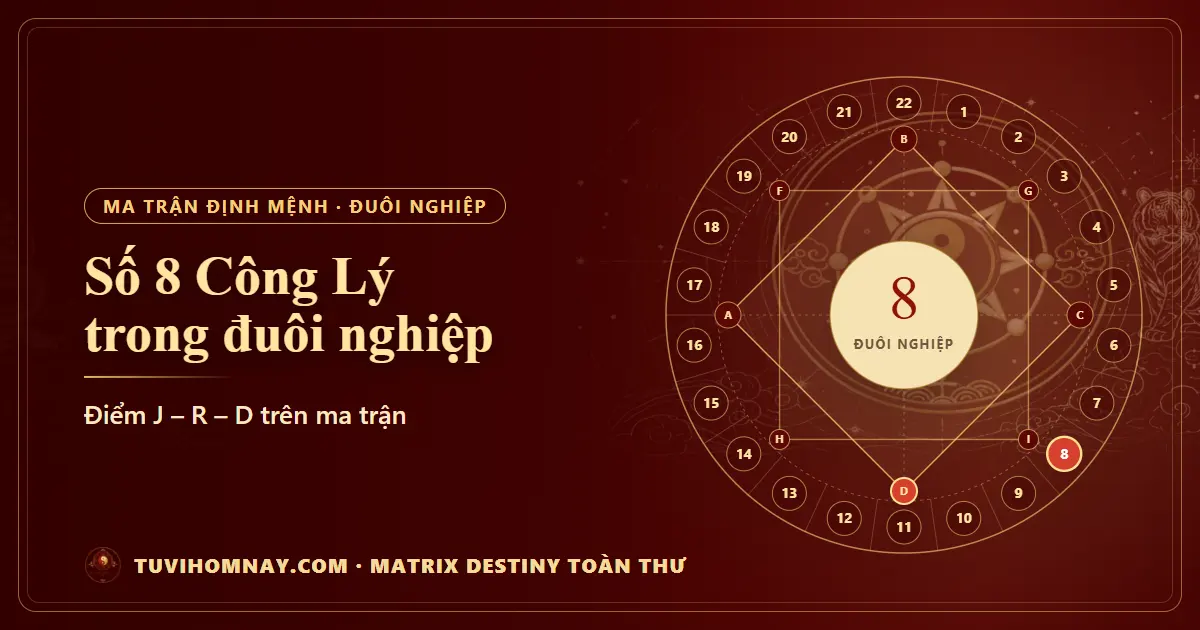 Số 8 (Công Lý) trong đuôi nghiệp — Matrix Destiny toàn thư