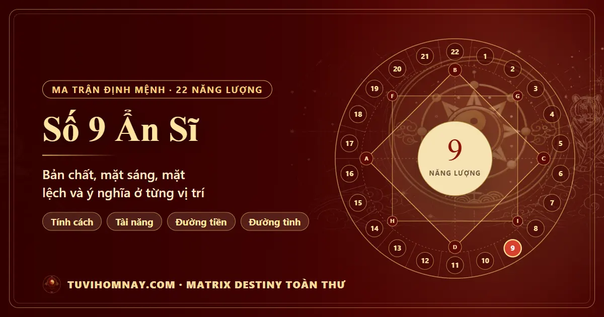 Số 9 Ẩn Sĩ trong Ma trận định mệnh — Matrix Destiny toàn thư