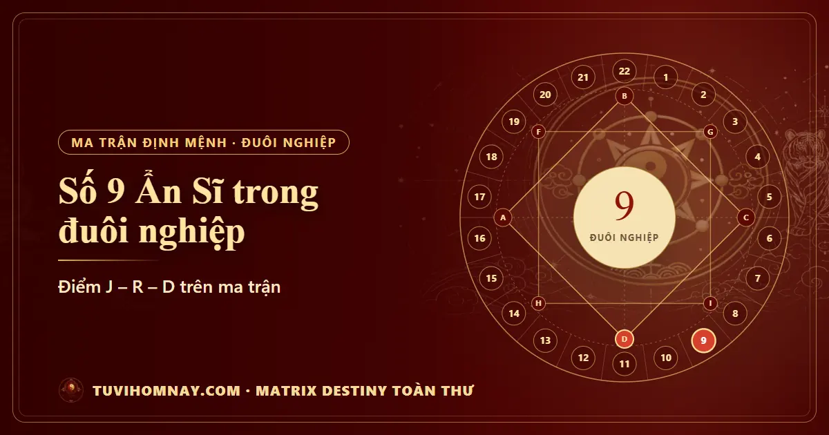 Số 9 (Ẩn Sĩ) trong đuôi nghiệp — Matrix Destiny toàn thư